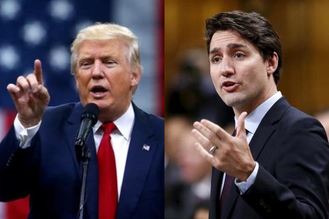 US President Donald Trump and Canada's PM Justin Trudeau. (Reuters) US President Donald Trump and Canada's PM Justin Trudeau. (Reuters)