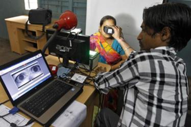 The first ever Aadhaar-authenticated OS uses iris-biometric technology for a secure identification and authentication modality. (Reuters)