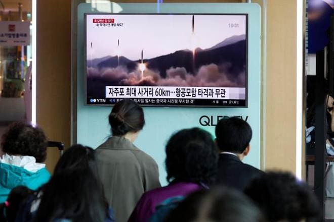 North Korea, North Korea test-fires, ballistic missile, US military, missile launch, test-firing, Japan, Japan protest