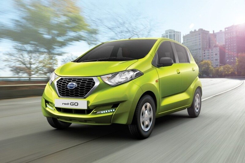 Datsun redi-GO : The Datsun redi-GO is a low-cost hatchback from the Japanese carmaker which is underpinned by the Renault Kwid's CMF-A (Common Module Family) platform, jointly developed by Nissan and Renault. The redi-GO uses a 799 cc three-cylinder petrol engine that develops 53 hp and 72 Nm of peak torque and has a claimed fuel efficiency of 25.17 kmpl, similar to the Renault Kwid. Price: Rs 2.41 lakh and Rs 3.64 lakh, ex-showroom, Delhi.