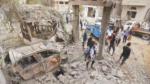 Dawn air strikes, Syrian border, Islamic State, Deir al-Zor, war monitoring, Syrian Observatory, Human Rights, US led coalition hit, Al-Bukamal, Iraq