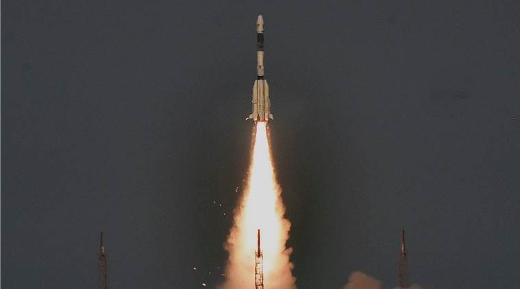 Isro’s communication satellite GSAT-9 is launched from the Satish Dhawan Space Centre in Sriharikota on Friday. (PTI)