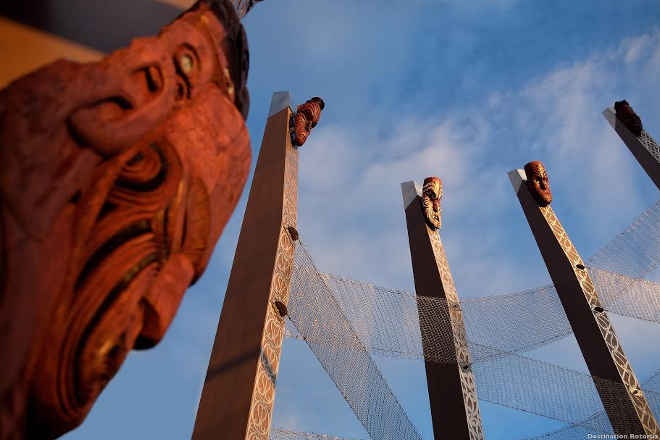 The piece has been temporarily installed at Te Puia while engineering tests are undertaken