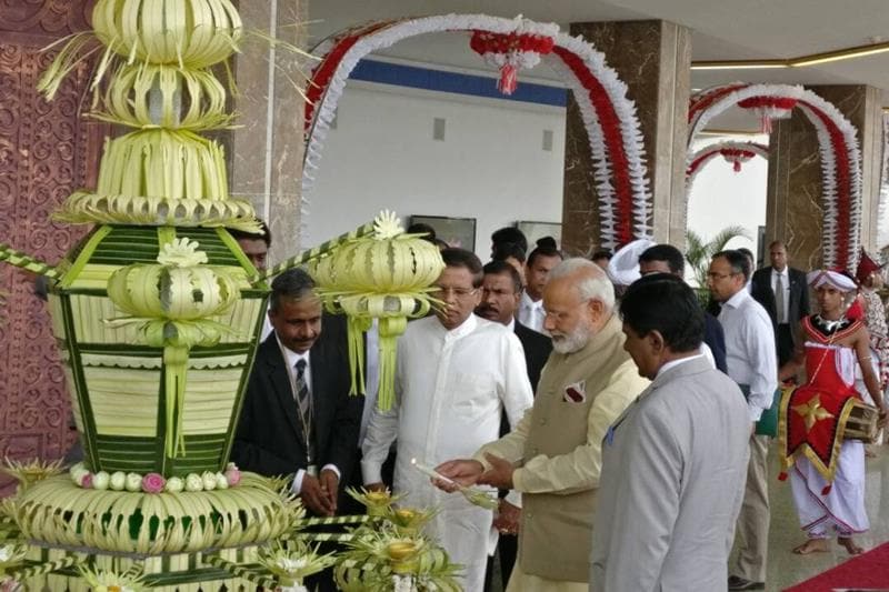 narendra modi sri lanka visit, narendra modi, colombo, sri lanka, international vesak day, buddha day, vesak day, Maithripala Srisena, wickramasinghe