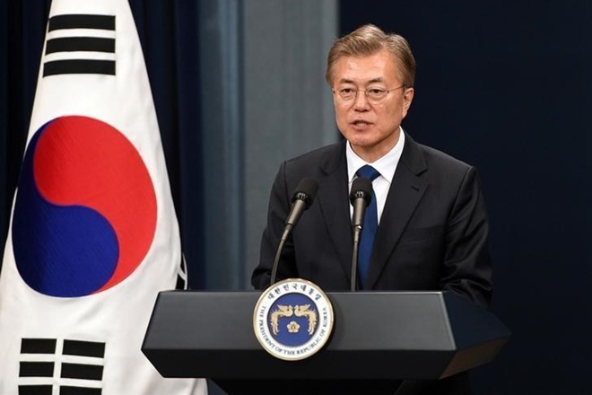 South Korea military, THAAD missile launchers, president Moon Jae-In, North Korea