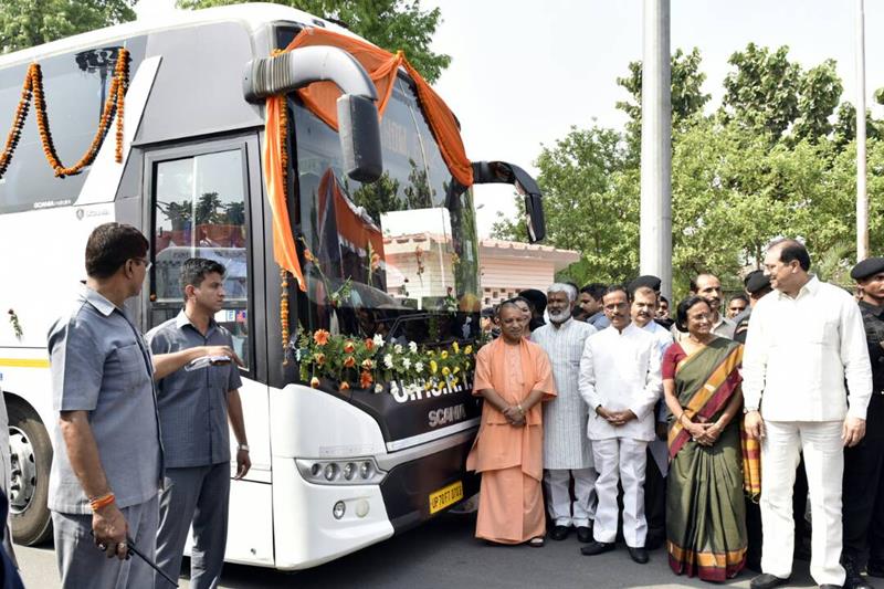 Yogi Adityanath, Yogi Adityanath buses, uttar pradesh, uttar pradesh buses, up buses, Volvo, Scania, online booking, Uttar pradesh transport, UP State Road Transport Corporation