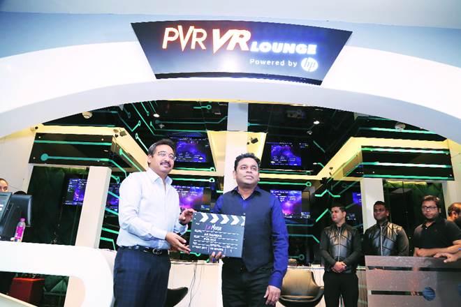 AR Rahman with Gautam Dutta, CEO, PVR, at the launch of the film Le Musk