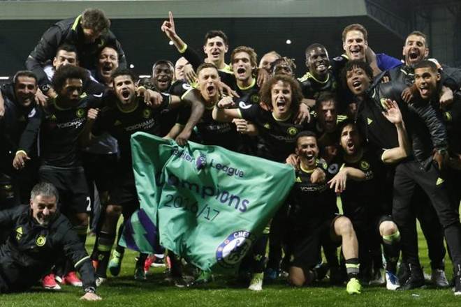 Substitute Michy Batshuayi's dramatic 82nd-minute winner gave Chelsea the Premier League title following a hard-earned 1-0 victory at West Bromwich Albion on Friday. (Reuters) Substitute Michy Batshuayi's dramatic 82nd-minute winner gave Chelsea the Premier League title following a hard-earned 1-0 victory at West Bromwich Albion on Friday. (Reuters)