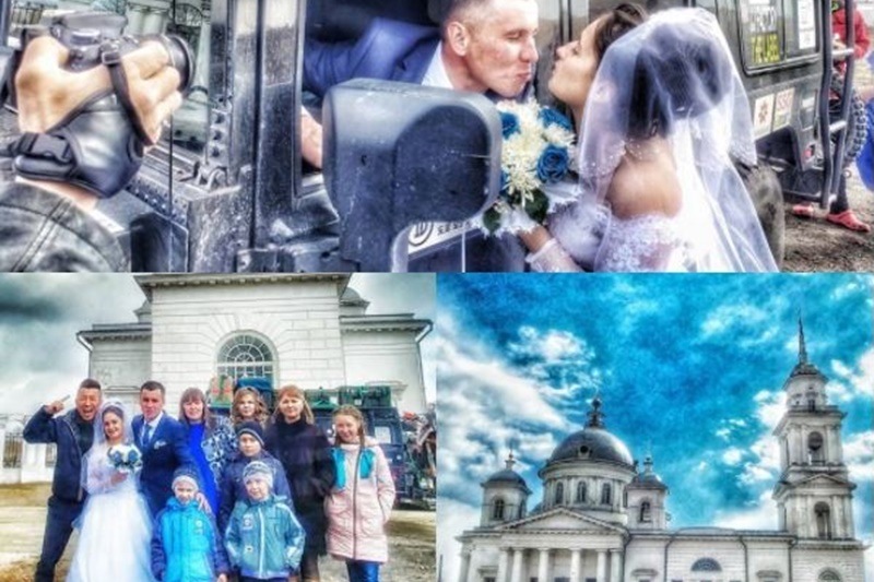 The two also had a chance to attend a wedding in Russia, and the couple getting married seems quite chuffed about making some pictures around the Hummer.