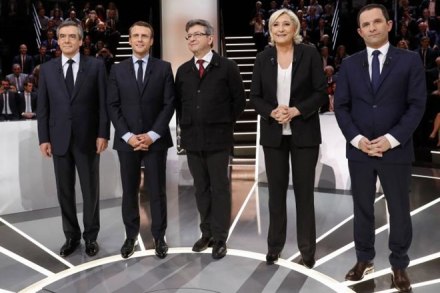 French voters are going to the polls Sunday to pick their new president, a stark choice between front-runner Emmanuel Macron and far-right Marine Le Pen. (Reuters)