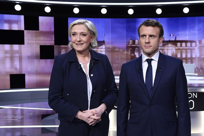 Emmanuel Macron called his far-right opponent Marine Le Pen a ''parasite'' who would lead the country into civil war. (Reuters)