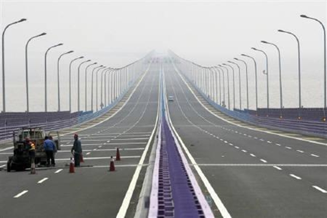 The 55-km bridge connects Zhuhai in Guangdong province with Hong Kong and Macao. (Representative image: Reuters) The 55-km bridge connects Zhuhai in Guangdong province with Hong Kong and Macao. (Representative image: Reuters)