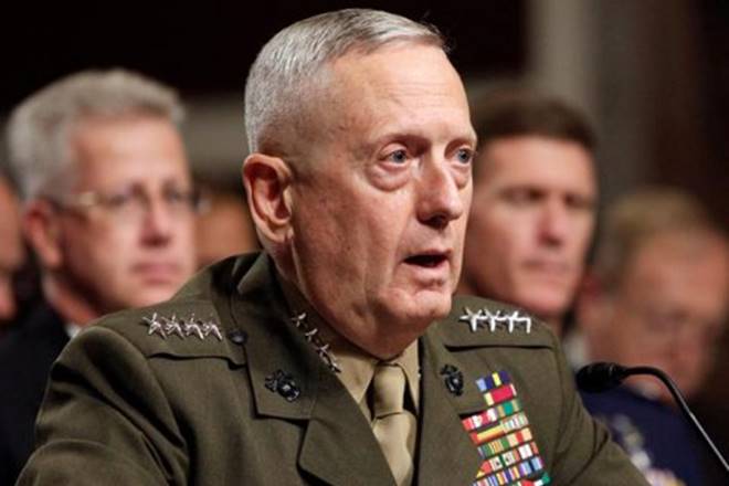 US Defense Secretary Jim Mattis. (Reuters) US Defense Secretary Jim Mattis. (Reuters)