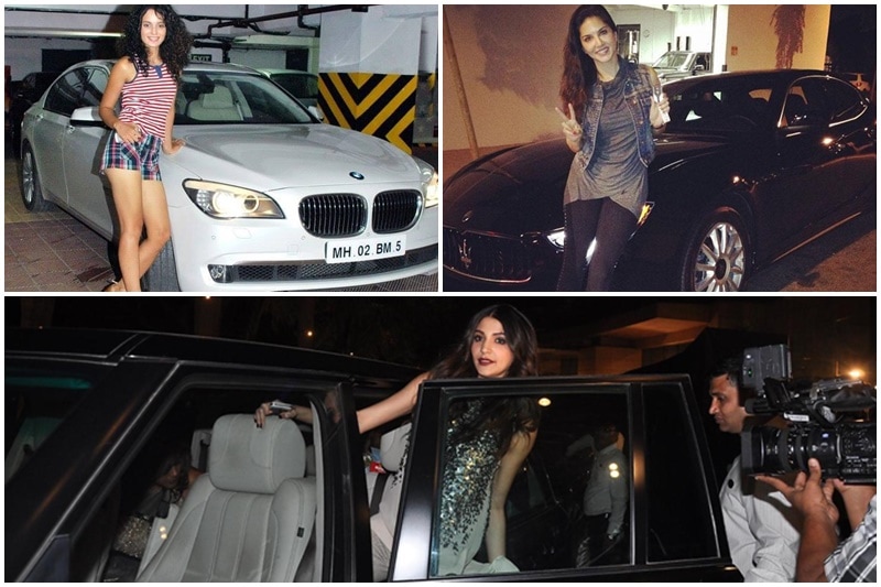 Anushka Sharma's choice of car is a one of the benchmarks in comfort, a Range Rover Vogue. Kangana Ranaut owns a top of the line BMW 7 Series, which is the brand's flagship luxury sedan. Turns out Sunnt Leone drives a around in a very cool car - a Maserati Quattroporte, which was a present to her from her husband. (Image: MTV India and businesszoom) <strong>Also read:</strong> <strong><a href="https://www.financialexpress.com/auto/gallery/virat-kohlis-car-collection-take-a-look-at-his-audi-r8-lmx-r8-v10-a8-q7-s6-renault-duster-toyota-fortuner/photos/625234/">Virat Kohli’s car collection: Take a look at his Audi R8, A8, Q7 and others</a></strong>
