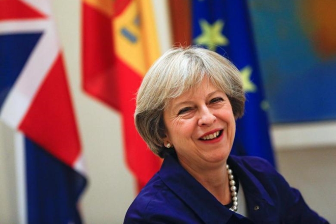 Theresa May, British PM, UK PM May, Manchester, Conservatives, European Union, David Cameron Theresa May, British PM, UK PM May, Manchester, Conservatives, European Union, David Cameron