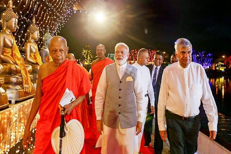 PM Narendra Modi, Sri Lanka, Buddhist Seema Malaka temple, Colombo, narendra modi srilanka visit, Ranil Wickremesinghe, United Nations Vesak Day celebrations