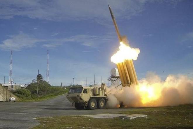 A THAAD battery is composed of six mobile launchers, 48 interceptors, the radar and the fire and control unit. (Reuters)