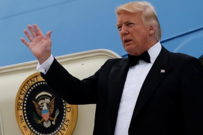 U.S. President Donald Trump arrived in Saudi Arabia on Saturday, the first stop on his maiden international trip since taking office in January. (Reuters) U.S. President Donald Trump arrived in Saudi Arabia on Saturday, the first stop on his maiden international trip since taking office in January. (Reuters)