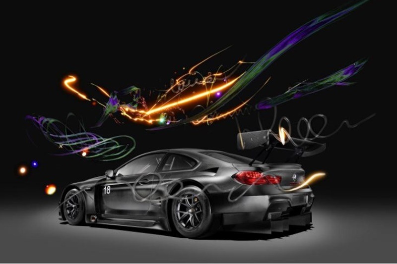 There are three parameters to this year's BMW art car - a video focusing on a 'time travelling spiritual practitioner', an app to provide virtual reality featuring colourful light particles and of course the car, a carbon black M6 racer.