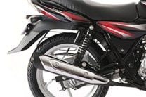 Gas-charged rear shockers.