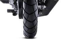 Front 18-inch and rear 16-inch wheels.