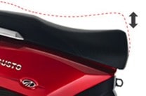 Height adjustable seat.