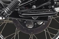 Disc brake at both ends.