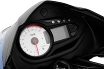 A digital plus analogue speedometer.