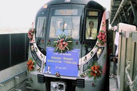 delhi metro trial run, pink line trial run, www.delhimetrorail.com, delhi metro rail new features, DMRC news