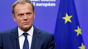 Donald Tusk, Russia economic sanctions, European Union, Ukraine ceasefire commitments, Ukraine,  Emmanuel Macron, Angela Merkel,  Minsk ceasefire agreement, 