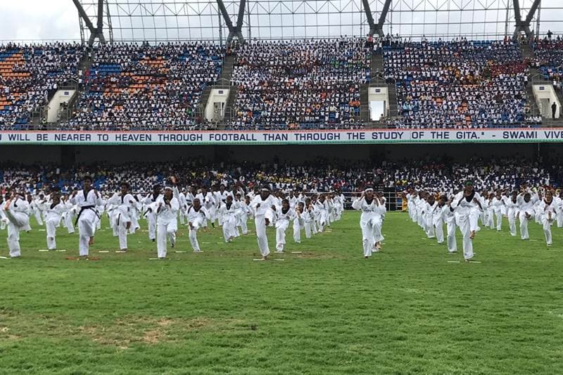 PM Narendra Modi, Narendra Modi Gujarat visit, TransStadia arena, Public Private Partnership model, Gujarat, Modi in Gujarat, sporting culture in gujarat, The Arena Complex, Deepa Malik, Bhaichung Bhutia, Maninagar area, Ahmedabad.