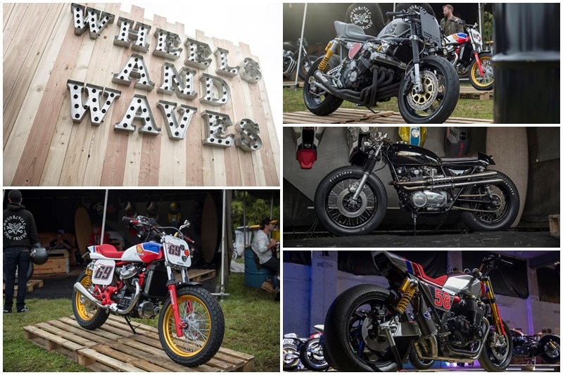 Honda showcased quite a lot of custom built motorcycles at the Wheels and Waves festival, that was held at Biarritz in France this weekend. Three of the cutomised motorcycles were built by passionate dealer partners, based on models from the 70s and 80s.