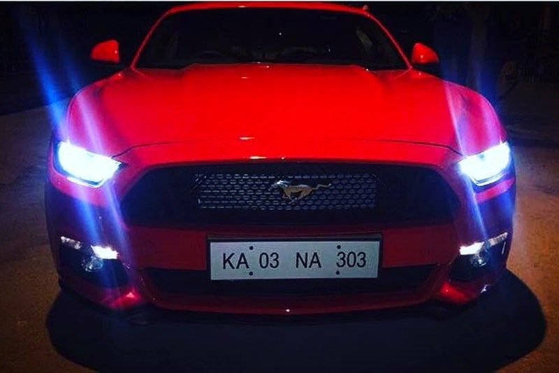 Karun Nair has had a customisation done on his red Ford Mustang. The licence plate's last three digits are 303, which happen to be his highest test score. Now, that's a neat way to glorify the achievement.