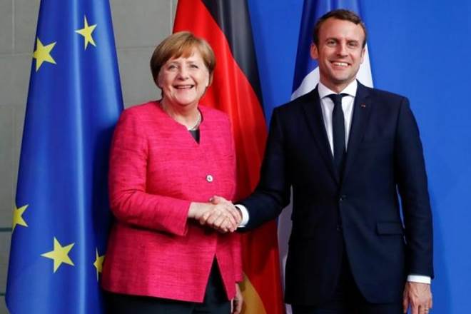 German Chancellor Angela Merkel, Angela Merkel, Merkel, French President Emmanuel Macron, Emmanuel Macron, Macron, parliamentary majority in elections