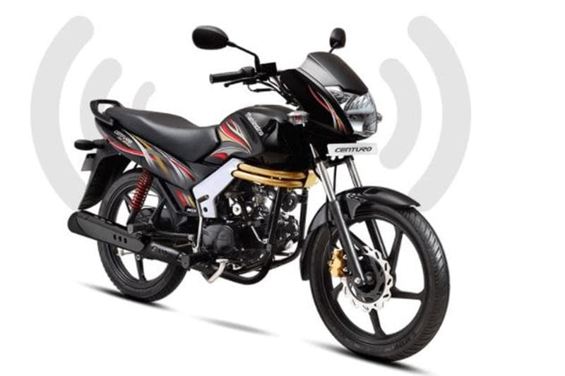 Mahindra Centuro: The Centuro was the first to come equipped with several new features in its segment, such as find-me lamp that flashes along with sounding beeps to locate the motorcyle in a crowded parking, take-me-home lamp and a flip key. It is powered by a 106.7cc single-cylinder air-cooled engine, and is priced at Rs 47,130 (ex-showroom, Delhi). Claimed mileage: 85.2 kmpl