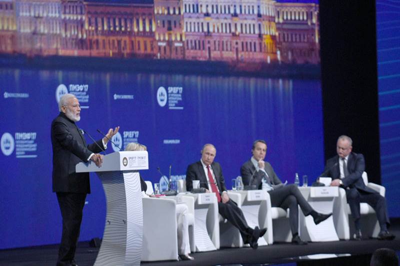 PM Narendra Modi, India, Russia, Vladimir Putin, St Petersburg, St. Petersburg International Economic Forum 2017