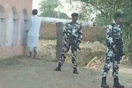 A photo of Union Minister Radha Mohan Singh urinating in public is getting viral on the internet, pee-gate, modi minister pee gate