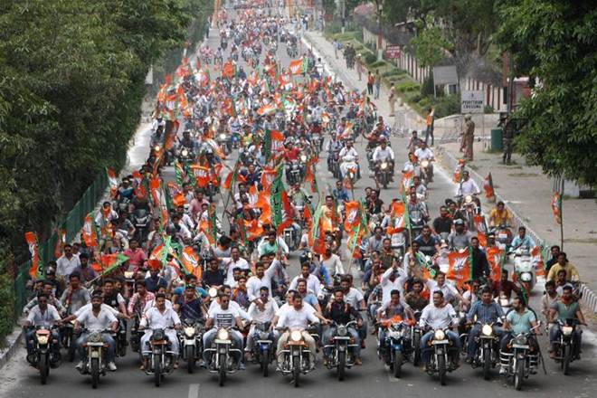 10,000 motorbikes rally, Amit Shah, PM Narendra Modi, Pune-based environmentalists, inevitable pollution, 10,000 motorcyles, Amit Shah rally, Amit Shah in Mumbai 10,000 motorbikes rally, Amit Shah, PM Narendra Modi, Pune-based environmentalists, inevitable pollution, 10,000 motorcyles, Amit Shah rally, Amit Shah in Mumbai