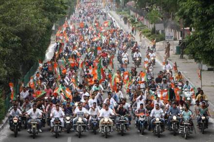 10,000 motorbikes rally, Amit Shah, PM Narendra Modi, Pune-based environmentalists, inevitable pollution, 10,000 motorcyles, Amit Shah rally, Amit Shah in Mumbai 10,000 motorbikes rally, Amit Shah, PM Narendra Modi, Pune-based environmentalists, inevitable pollution, 10,000 motorcyles, Amit Shah rally, Amit Shah in Mumbai