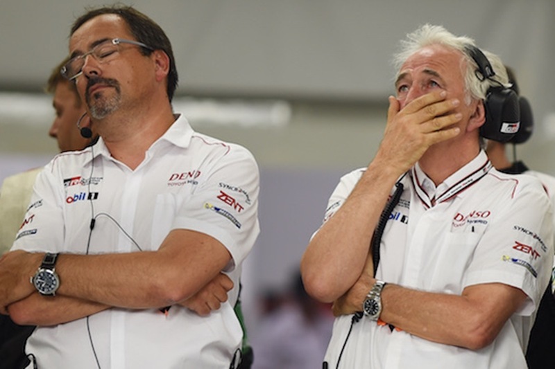 Toyota Gazoo Racing crew breakdown as they watch the second car drop out of contention.