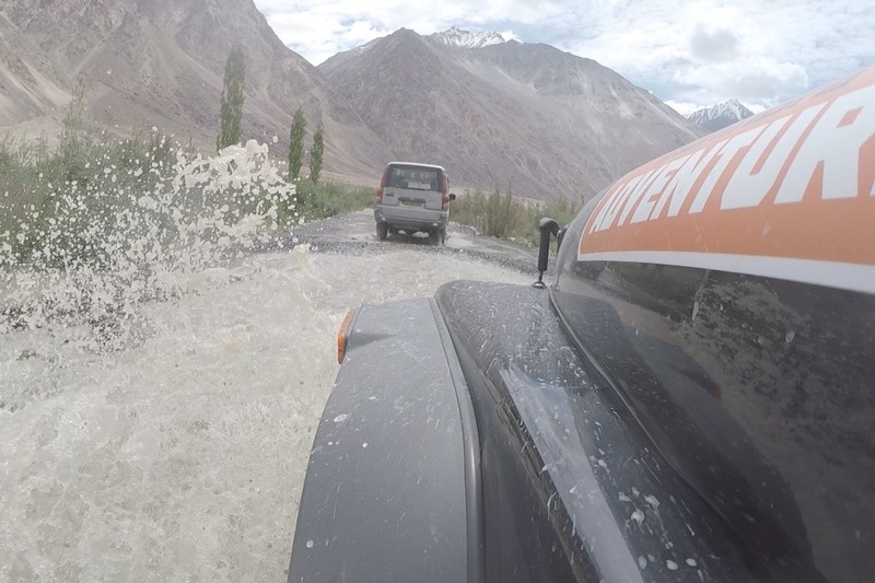 Streams of water from the dissolving snow, make interesting water crossings. Keep the revs up and try not to pass through without changing the throttle input and you should cross through without the slightest hindrance.