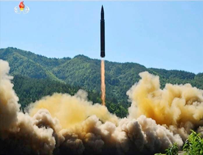 North Korea fires intercontinental ballistic missile, North Korea fires ICBM, North Korea fires ICBM pics, North Korea fires ICBM images, nuclear weapon, US President Donald Trump, Hwasong-14 missile, Kim Jong-Un