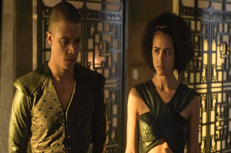 5) Grey Worm and Missandei: The bond between Grey Worm and Missandei has been slowly blossoming since the fourth season -from the former gazing at her in the pool to the latter teaching him the common tongue to name a few moments shared. The relationship touched new heights this week with both of them opening their hearts to each other as it’s revealed that Grey Worm must set out for Casterly Rock. Loving someone can be scary because you make yourself vulnerable, and Grey Worm’s touching anecdote about not having fears before he met Missandei is all that. He explains that when they’re young, Unsullied are made to embrace their fears. He didn’t have any fears himself, but that changed when he met Missandei. They both now fear losing each other, and the heavy emotion culminated into them ending up in bed. Grey Worm was hesitant in letting Missandei undress him - the Unsullied are castrated as children - but the affection she showed allowed him to get over it. (HBO)