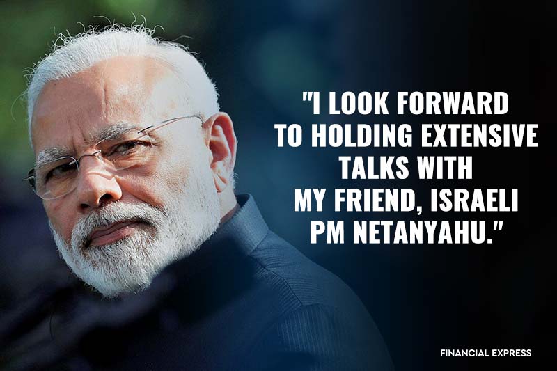 Narendra Modi Israel visit, Narendra Modi Israel visit pics, PM Modi Israel visit, Modi in Israel, Narendra Modi Israel visit news, Narendra Modi Israel visit latest images, Narendra Modi Israel visit pics, Pm Modi on three day visit to Israel, world news, india news, latest news, latest images, Modi pics, PM Modi pics