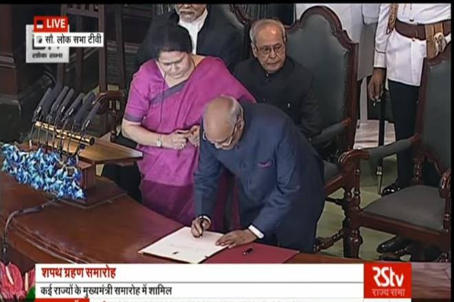 Ram Nath Kovind today takes the oath
