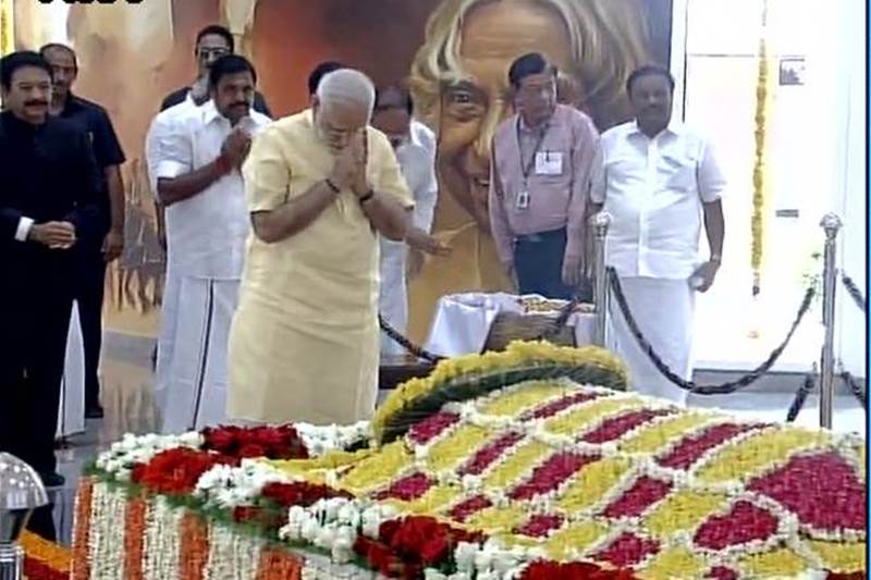 The memorial also has a garden of Kalam's taste. Sanjay Sinha, RIC private limited, the organisation that worked to raise the garden said,"We were informed only 25 days back that we have to decorate the area with plants. As we have worked with Kalam ji, we know his tastes." India Today reported.