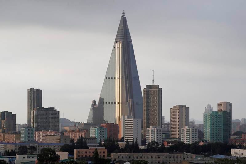 Hotel of Doom, Ryugyong Hotel, Ryugyong Hotel hotel of doom, Ryugyong Hotel North Korea, pyramid shaped 105-story building, tallest unoccupied building, Pyongyang, Pyongyang skyline, Ryugyong Hotel Pyongyang, hotel news