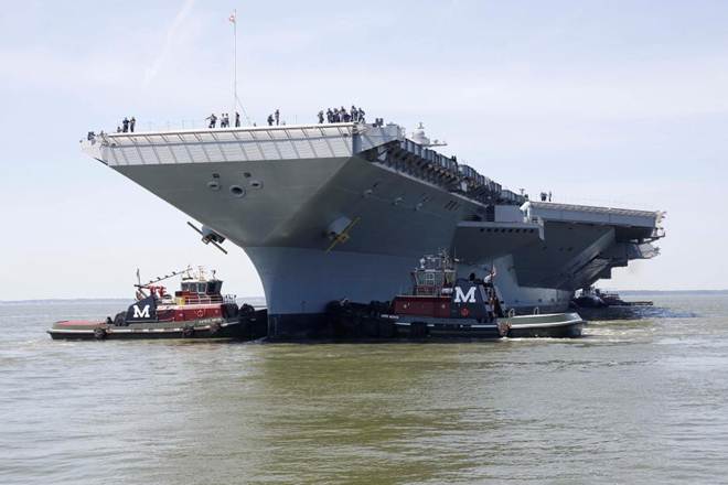 Donald Trump, Congress, new aircraft carrier, Gerald R Ford, military funds boost, Navy’s newest aircraft carrier