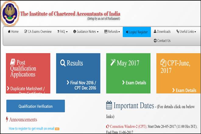 ICAI, ICAI CA, ICAI CPT, Icaiexam.icai.org, ICAI ca finals, ICAI CPT results 2017, ICAI ca final results, Chartered Accountant entrance, Chartered Accountant, Common Proficiency Test results, ca final, ca final result, cpt results, education news