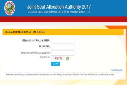 josaa round 3 seat allotment, josaa round 3 seat allotment result, josaa.nic.in, Joint Seat Allocation Authority, josaa third seat allotment, josaa third seat allotmentresult, josaa 2017, IIT counselling schedule, Indian Institute of Technologies, josaa IIT counselling, National Institute of Technology , josaa nit, education news